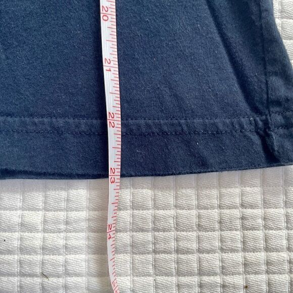 GFS CoEd large navy blue NAVY t shirt gold sparkle - Picture 4 of 7